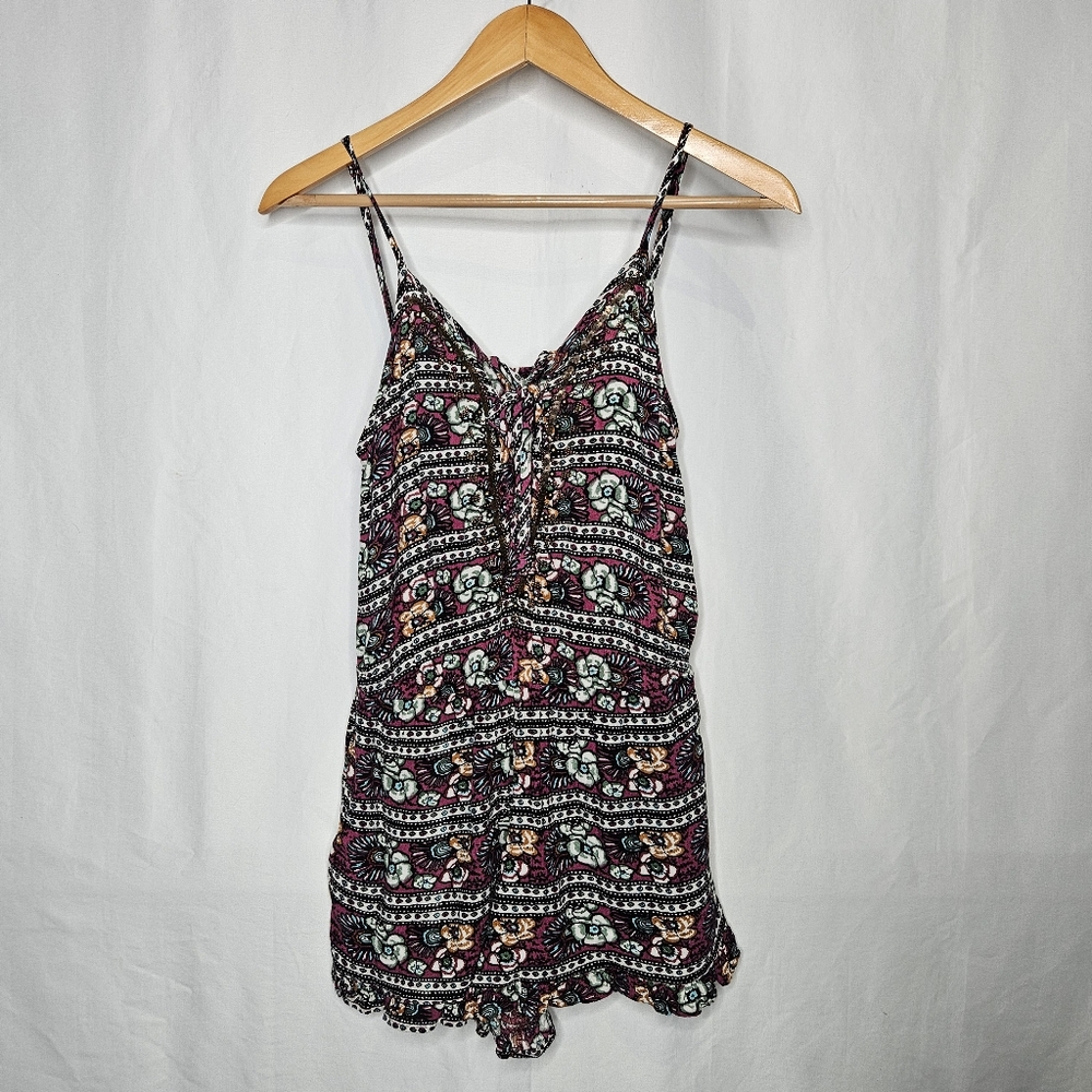 American Eagle Womens Frilly Floral Romper Size S